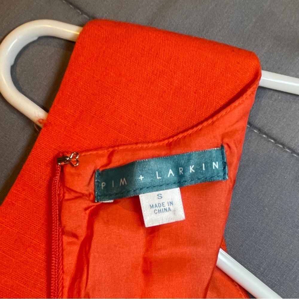 Pim + Larkin orange dress size small like new - Picture 4 of 5